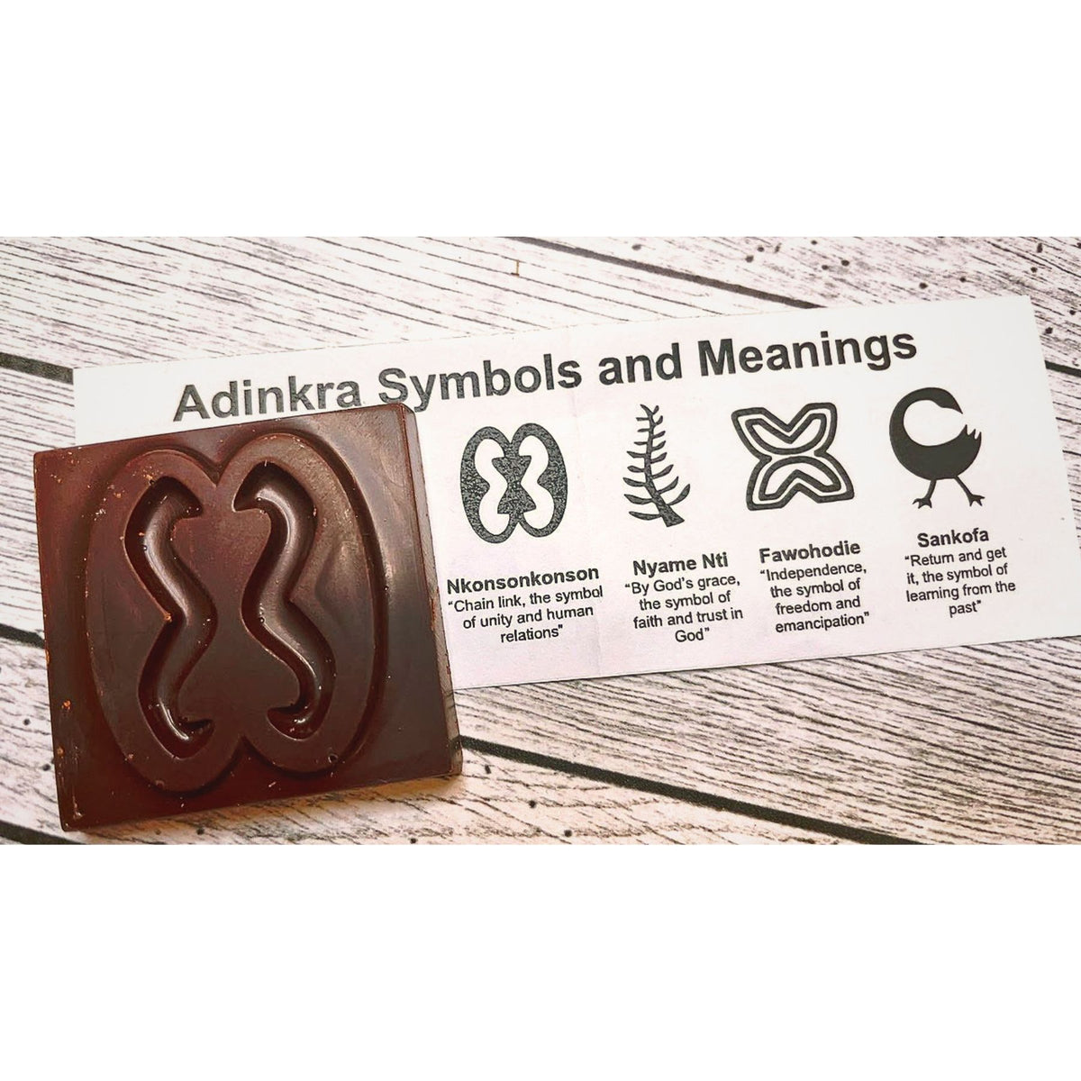 '57 Chocolate Almonds & Sea Salt 55% Dark Milk Chocolate - 10g Two-Bite Adinkra Bar