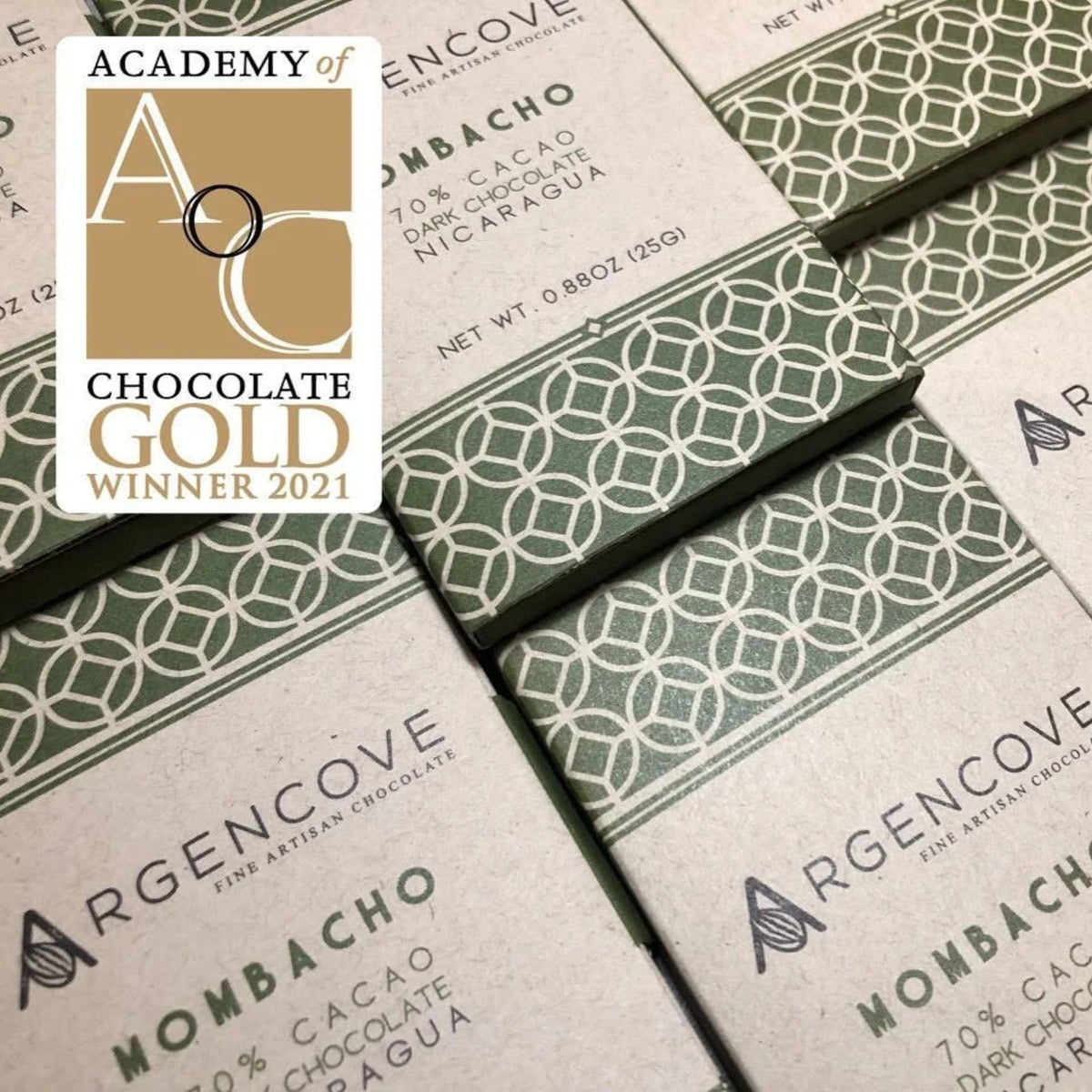 Argencove Nicaragua 70% Dark Chocolate Mombacho - 25g Tasting Bar