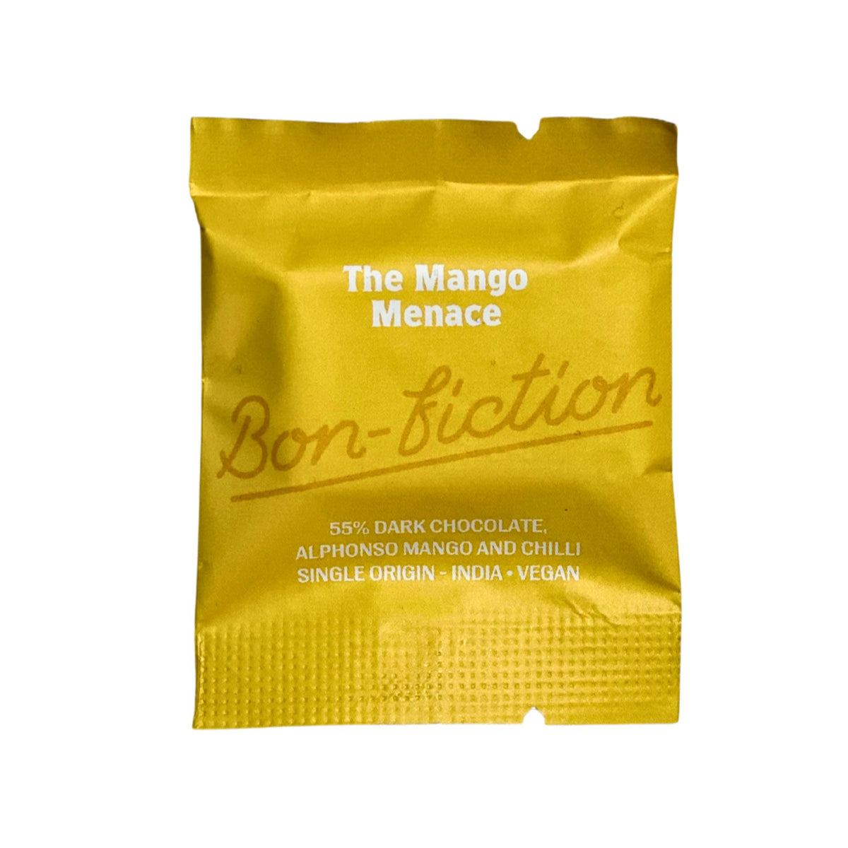 Bon Fiction India Mango Menace 55% Spicy Dark Chocolate - 6g Bite-Sized Bar