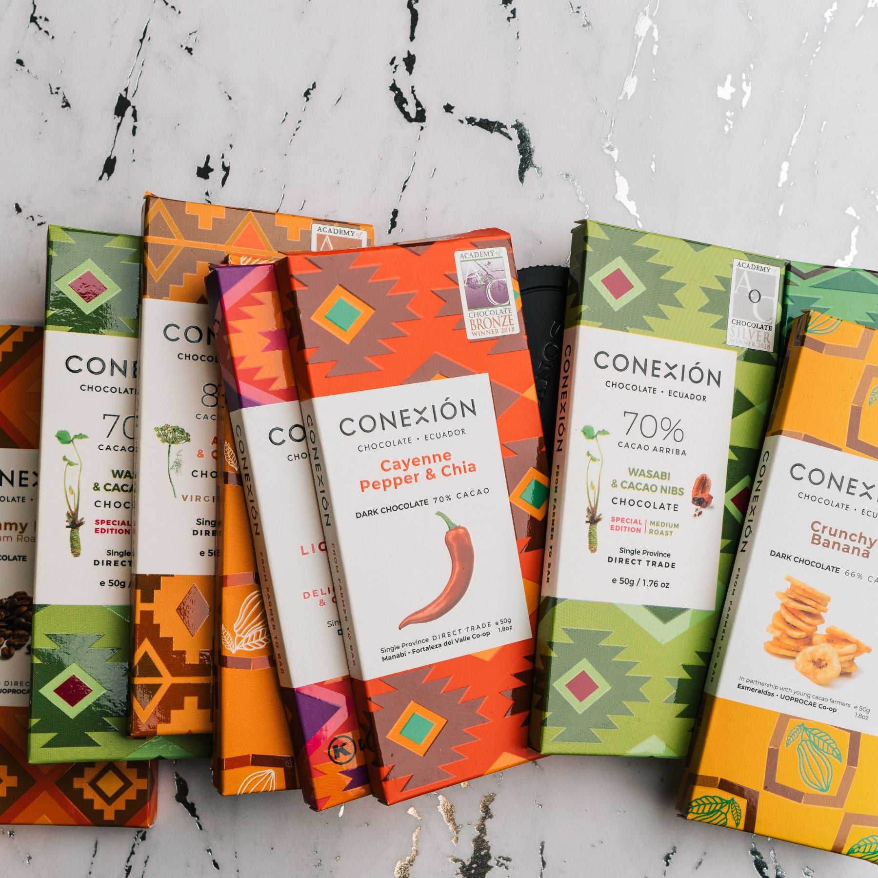 Ecuador Dark, Milk & White Chocolate Bars - Award-Winning