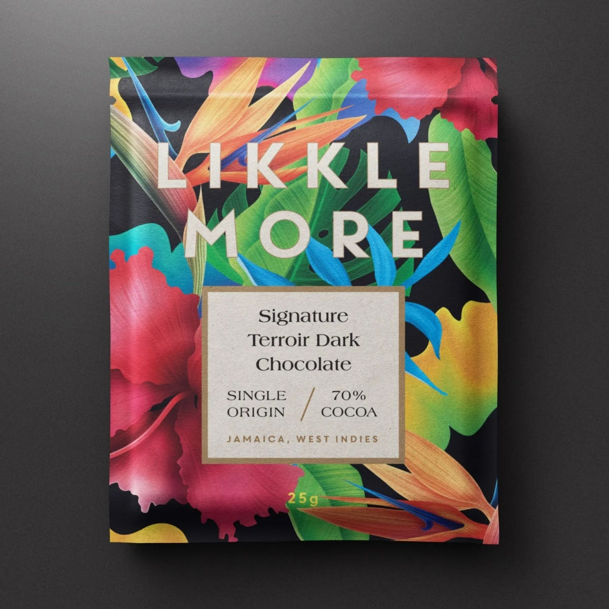 Likkle More Chocolate, Jamaica 70% Signature Terroir Dark - 25g Mini Bar