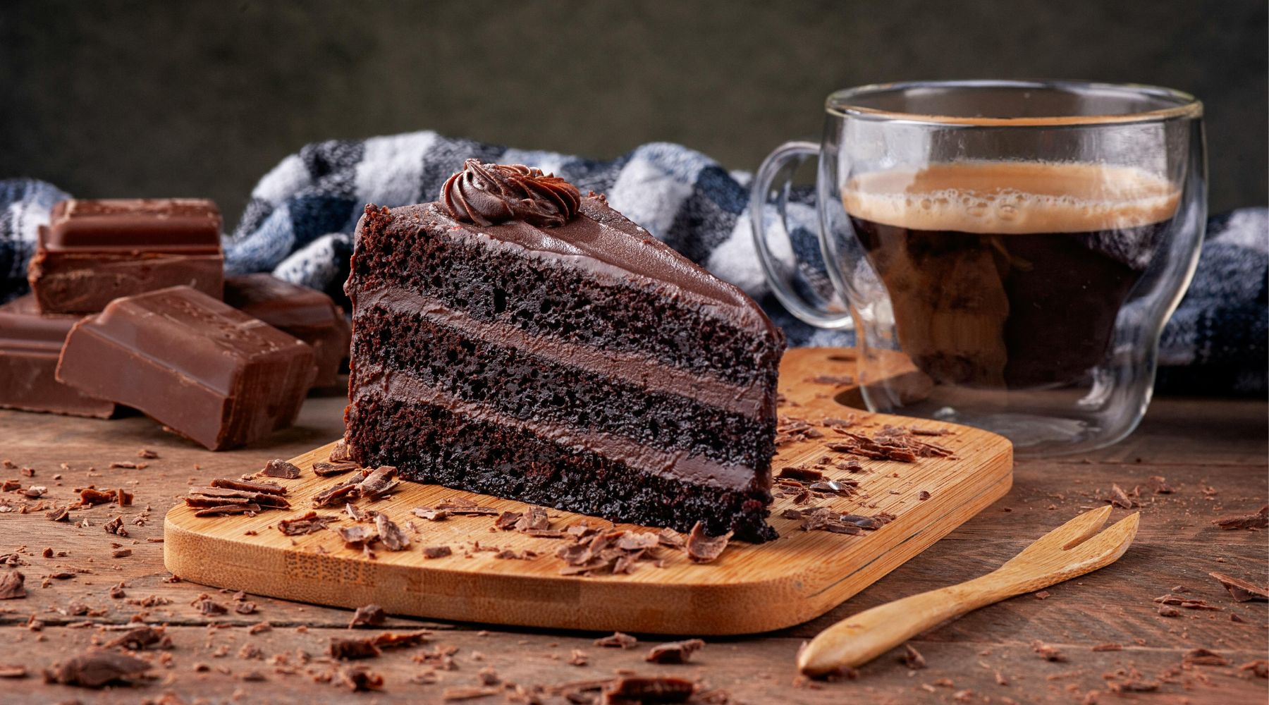 Delicious Chocolate Cake Slice with Coffee by Marcelo Verfe from Pexels