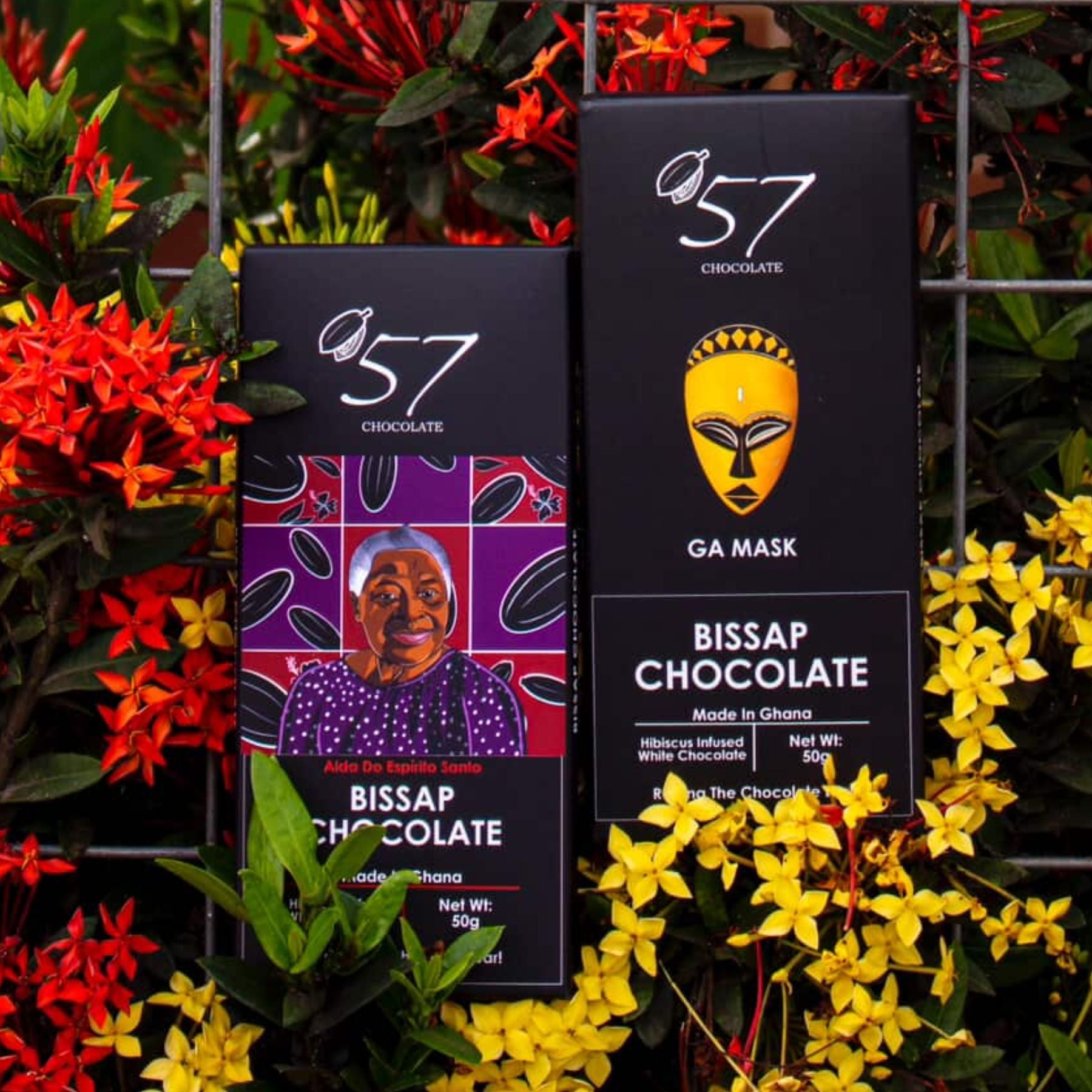 '57 Chocolate Bissap White Chocolate Bar from Ghana