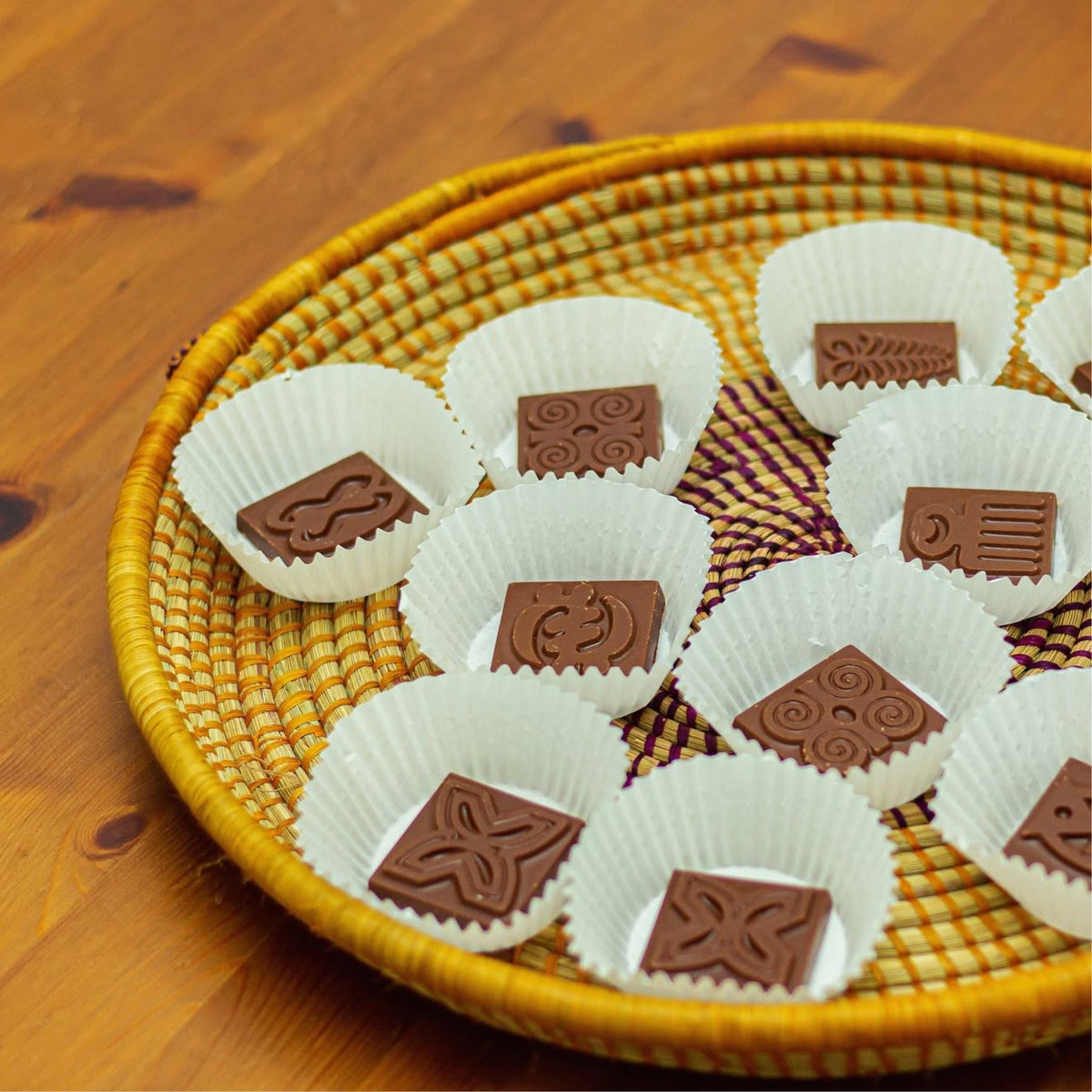'57 Chocolate Almonds & Sea Salt 55% Dark Milk Chocolate - 10g Two-Bite Adinkra Bar