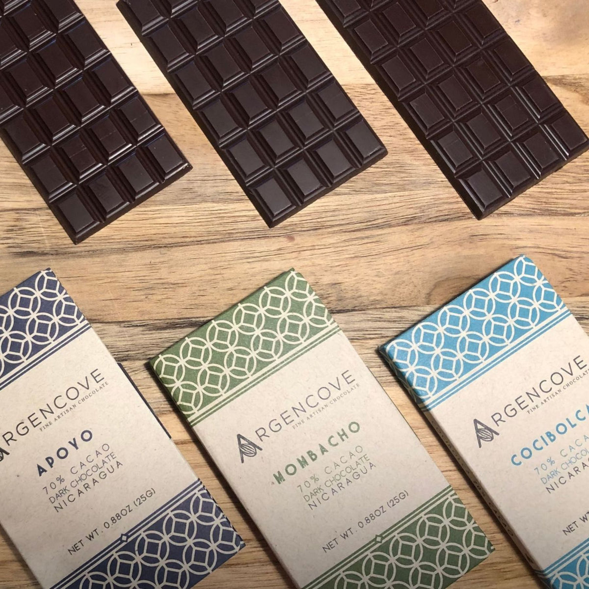 Argencove Nicaragua 70% Dark Chocolate Mombacho - 25g Tasting Bar