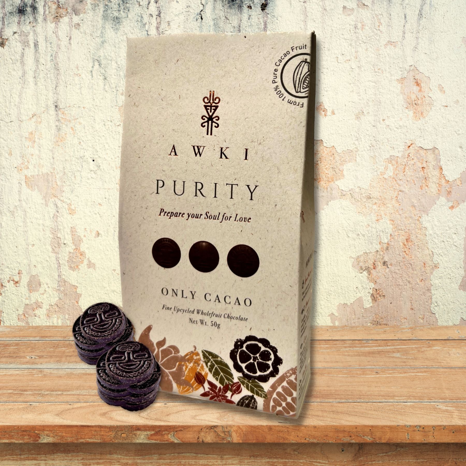 AWKI Ecuador Purity 100% Cacao Chocolate Coin Snacks