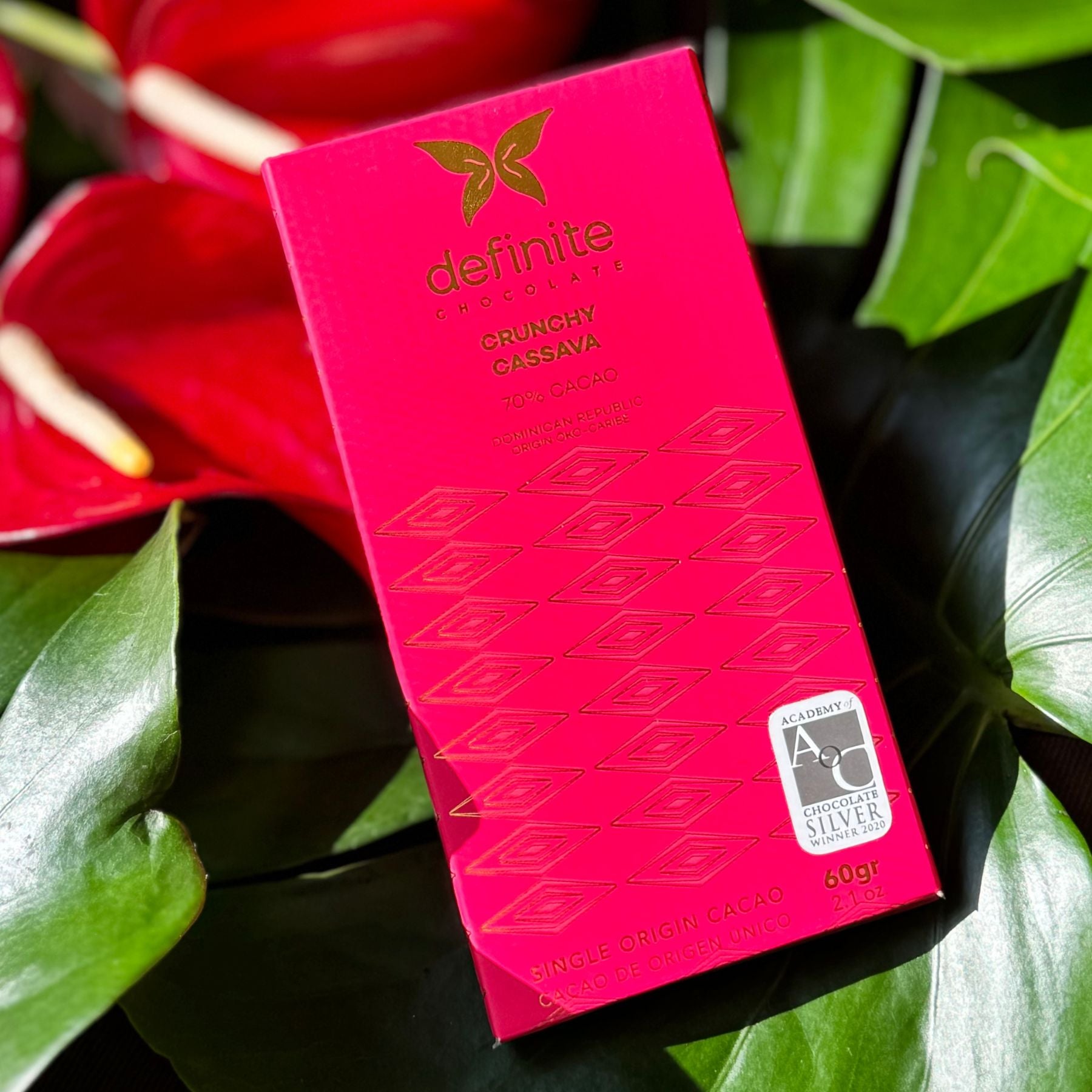 Definite Chocolate Dominican Republic Crunchy Cassava 70% Öko-Caribe