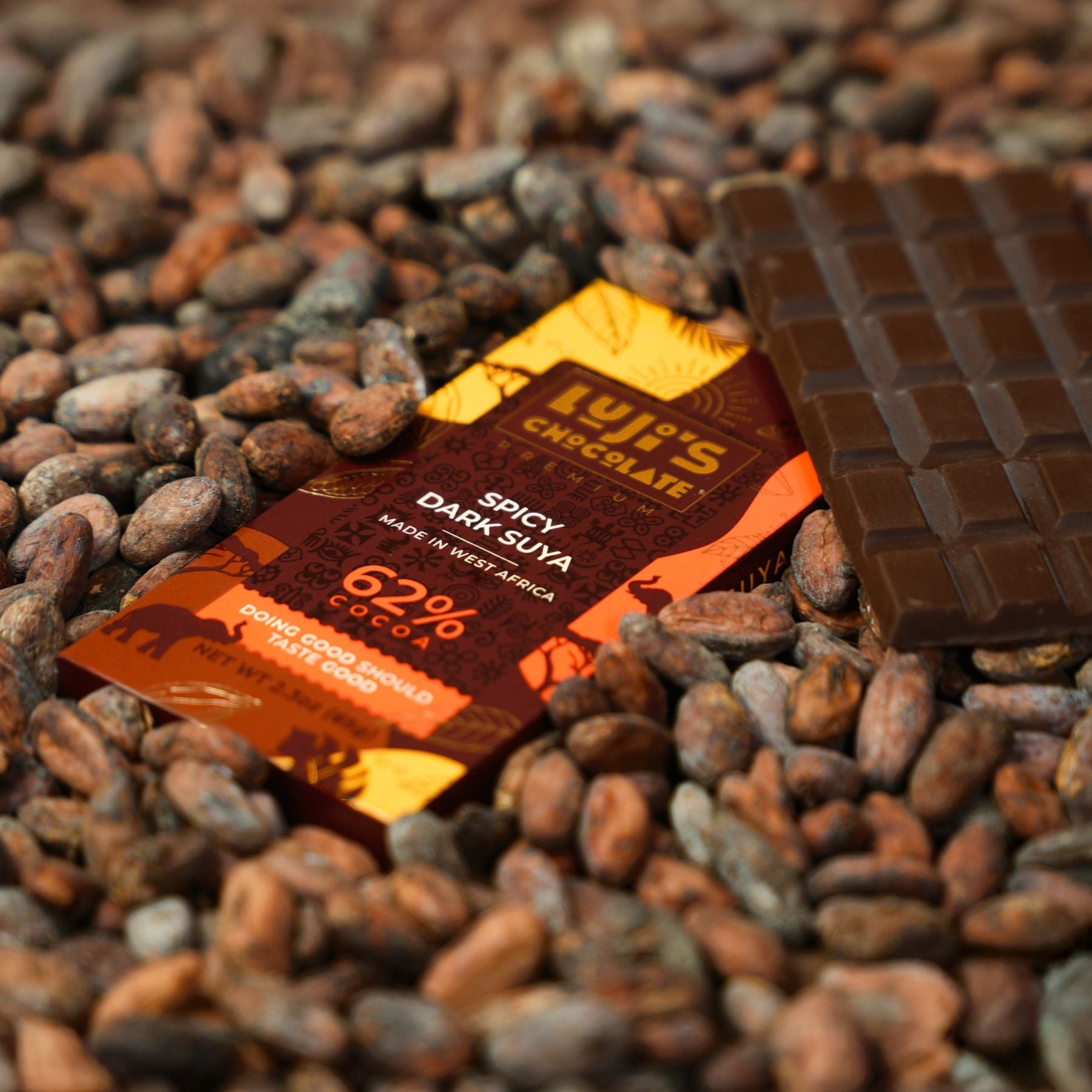 Luji's Chocolate, Nigeria - Spicy Suya 62% Dark Chocolate